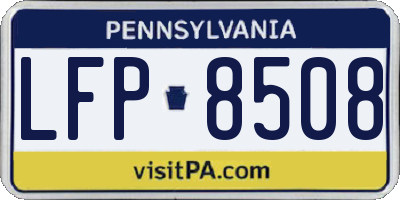 PA license plate LFP8508