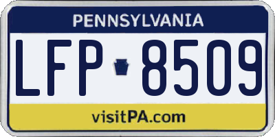 PA license plate LFP8509
