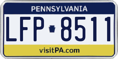PA license plate LFP8511