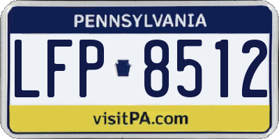 PA license plate LFP8512