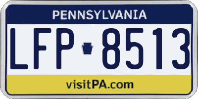 PA license plate LFP8513