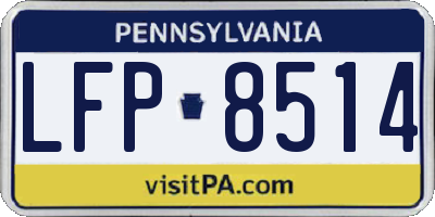 PA license plate LFP8514