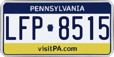 PA license plate LFP8515