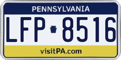 PA license plate LFP8516