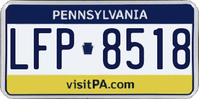 PA license plate LFP8518