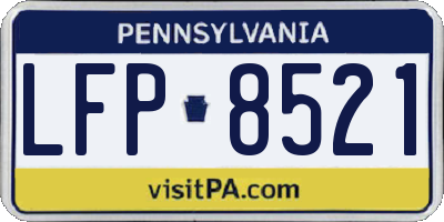 PA license plate LFP8521