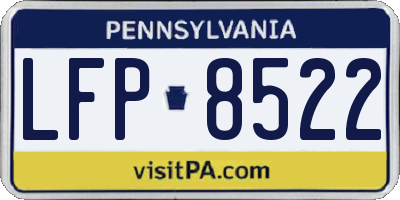 PA license plate LFP8522