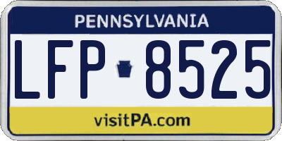 PA license plate LFP8525