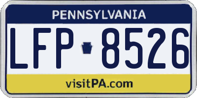 PA license plate LFP8526