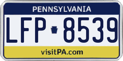 PA license plate LFP8539