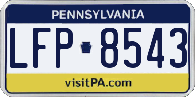 PA license plate LFP8543