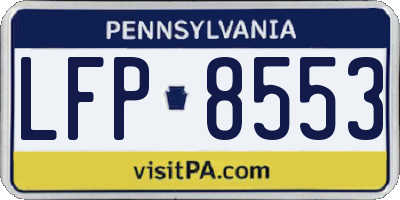 PA license plate LFP8553