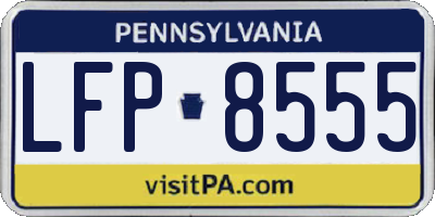 PA license plate LFP8555