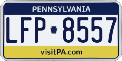 PA license plate LFP8557