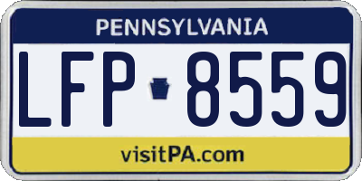 PA license plate LFP8559