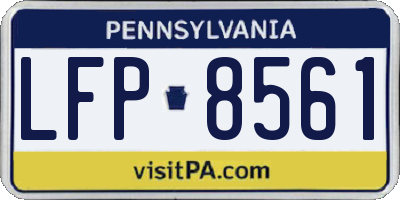 PA license plate LFP8561