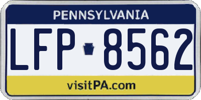 PA license plate LFP8562