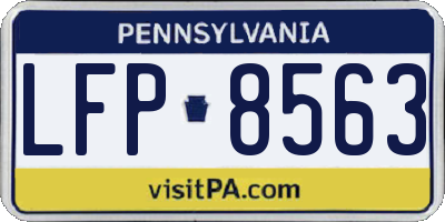 PA license plate LFP8563
