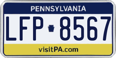 PA license plate LFP8567