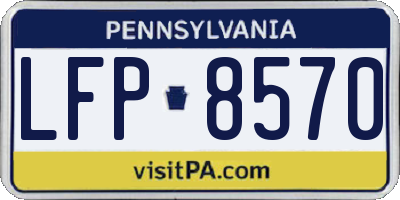 PA license plate LFP8570