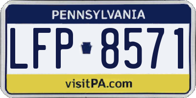 PA license plate LFP8571