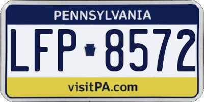 PA license plate LFP8572