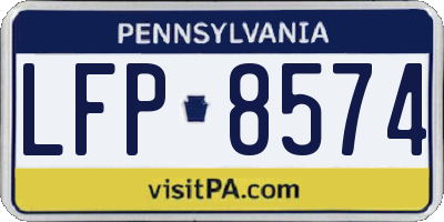 PA license plate LFP8574