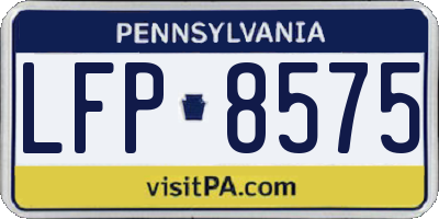 PA license plate LFP8575