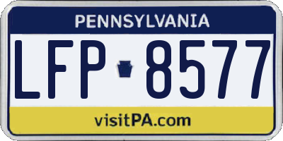 PA license plate LFP8577