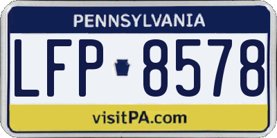 PA license plate LFP8578