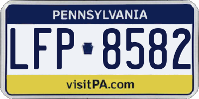 PA license plate LFP8582