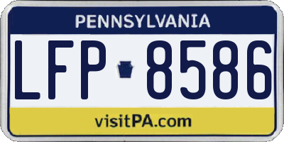 PA license plate LFP8586