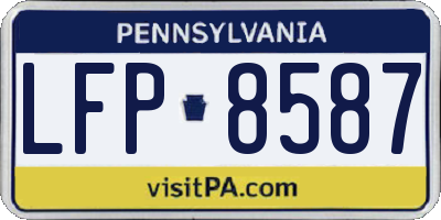 PA license plate LFP8587