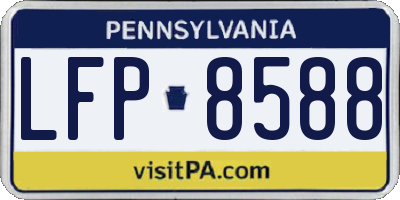 PA license plate LFP8588