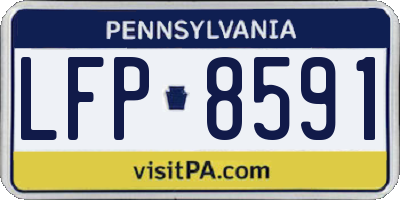 PA license plate LFP8591