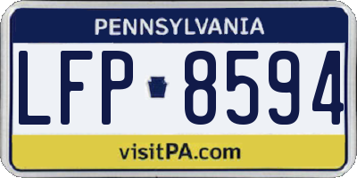 PA license plate LFP8594