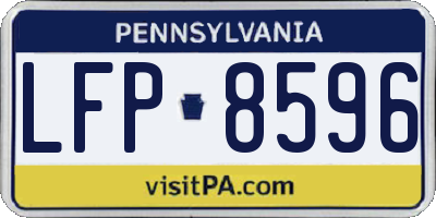 PA license plate LFP8596