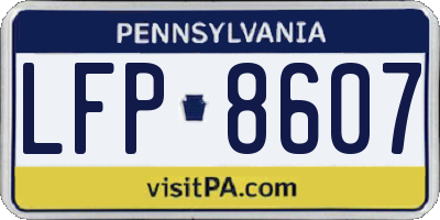 PA license plate LFP8607
