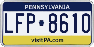 PA license plate LFP8610