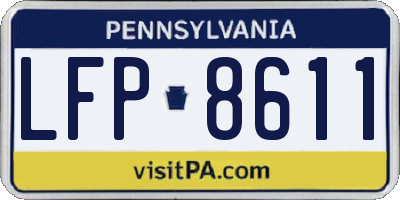 PA license plate LFP8611