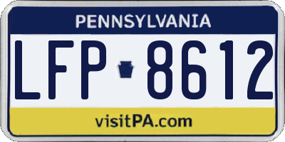 PA license plate LFP8612