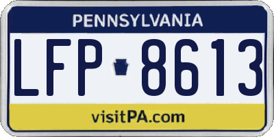PA license plate LFP8613