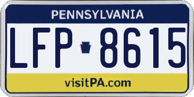 PA license plate LFP8615