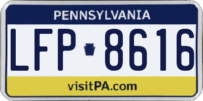 PA license plate LFP8616
