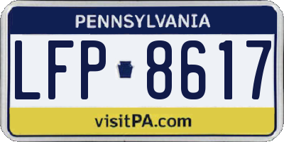 PA license plate LFP8617