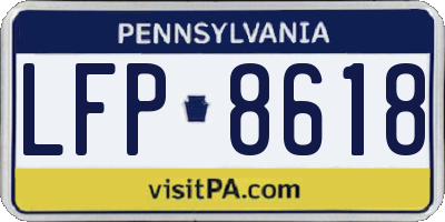 PA license plate LFP8618