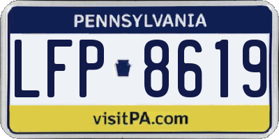 PA license plate LFP8619