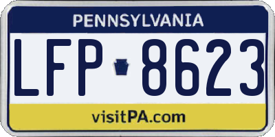 PA license plate LFP8623