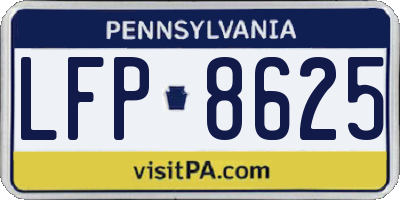 PA license plate LFP8625