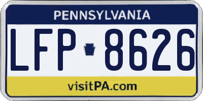 PA license plate LFP8626